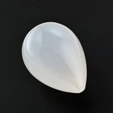 WHITE MILKY QUARTZ PLAIN DROPS (HALF DRILL) 23X15MM 37.32 Cts.