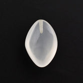 WHITE MILKY QUARTZ FANCY DROP WITH HALF DRILL 14X9MM 3.90 Cts.
