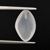 WHITE MILKY QUARTZ FANCY DROP WITH HALF DRILL 14X9MM 3.90 Cts.