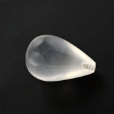WHITE MILKY QUARTZ PLAIN DROP WITH HALF DRILL 18X12MM 16.10 Cts.