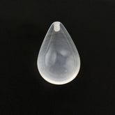 WHITE MILKY QUARTZ PLAIN DROP WITH HALF DRILL 18X12MM 16.10 Cts.