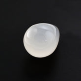 WHITE MILKY QUARTZ PLAIN DROP WITH HALF DRILL 18X12MM 16.08 Cts.