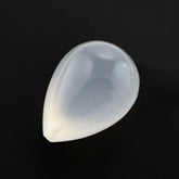 WHITE MILKY QUARTZ PLAIN DROP WITH HALF DRILL 18X13MM 19.70 Cts.