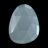 WHITE MOONSTONE ROSE CUT BRIOLETTE PEARISH 20X15MM 7.97 Cts.