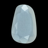 WHITE MOONSTONE BOTH SIDE TABLE CUT IRREGULAR CUSHION (MILKY) 15.22X10.00X7.80MM 4.04 Cts.