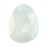 WHITE MOONSTONE ROSE CUT BRIOLETTE IRREGULAR PEARISH 20X15MM 7.48 Cts.