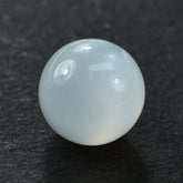WHITE MOONSTONE PLAIN ROUND BALL (HALF DRILL-1.20MM) 8.50-9MM 4.53 Cts.