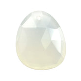 WHITE MOONSTONE ROSE CUT BRIOLETTE PEARISH 15.50X12.50MM 5.18 Cts.