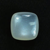 WHITE MOONSTONE PLAIN LENTIL CUSHION 10X10MM 3.47 Cts.