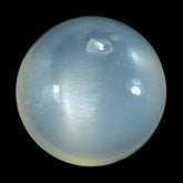 WHITE MOONSTONE PLAIN ROUND CAB (MILKY) 5.00X5.00 MM 0.46 Cts.