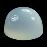 WHITE MOONSTONE PLAIN ROUND CAB (MILKY) 3.50X3.50 MM 0.22 Cts.