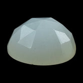 WHITE MOONSTONE ROSE CUT ROUND CAB (MILKY) 8.00X8.00 MM 1.69 Cts.
