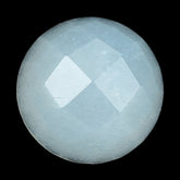 WHITE MOONSTONE CHECKER CUT ROUND CAB (MILKY) 7.00X7.00 MM 1.13 Cts.