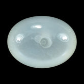 WHITE MOONSTONE (MILKY) PLAIN OLIVE (BON BON) HALF DRILL-1.20MM 8.00X6.00 MM 2.17 Cts.