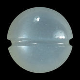WHITE MOONSTONE (MILKY) LENTIL WITH CARVED BELT 8.00X8.00 MM 1.74 Cts.
