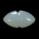 WHITE MOONSTONE (MILKY) LENTIL WITH CARVED BELT 8.00X8.00 MM 1.74 Cts.