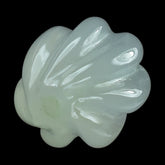 WHITE MOONSTONE (MILKY) CARVED MELON DROP (HALF DRILL 0.75MM) 12.00X8.00 MM 4.05 Cts.