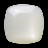 WHITE MOONSTONE (MILKY) PLAIN CUSHION CAB 12.00X12.00 MM 4.64 Cts.
