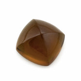 WHISKY QUARTZ PYRAMID CUSHION CAB 14MM 12.30 Cts.