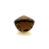WHISKY QUARTZ BUFFTOP IRREGULAR CUT HIGH DOME ROUND 11MM 8.28Cts.