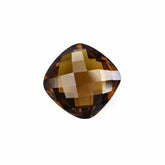 WHISKY QUARTZ BRIOLETTE CUSHION 12MM 5.87Cts.