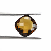 WHISKY QUARTZ BRIOLETTE CUSHION 12MM 5.87Cts.