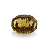 WHISKY QUARTZ BUFFTOP LAZER CONCAVE BACK OVAL 16X12MM 8.85Cts.