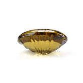 WHISKY QUARTZ BUFFTOP LAZER CONCAVE BACK OVAL 16X12MM 8.85Cts.