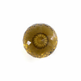 WHISKY QUARTZ FACETED ONION DROP WITH HALF DRILL 12X11MM 9.97Cts.