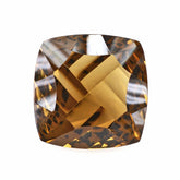 WHISKY QUARTZ LONG STEP CONCAVE CUSHION 10MM 4.02 Cts.