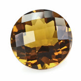 WHISKY QUARTZ CHECKER CUT ROUND 11MM 4.25 Cts.