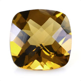WHISKY QUARTZ CHECKER CUT CUSHION 10MM 3.70 Cts.