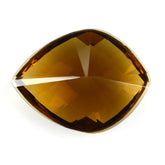 WHISKY QUARTZ CARVED CHECKER TOP ONION 16X12MM 7.00 Cts.