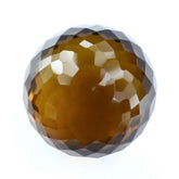 WHISKY QUARTZ FACETED ROUNDEL BEADS 12MM 10.25 Cts.