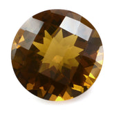 WHISKY QUARTZ CHECKER CUT ROUND 16MM 12.25 Cts.