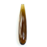 WHISKY QUARTZ FACET DROPS (HALF DRILL 1.00MM) (NICE) 40X8MM 18.97 Cts.