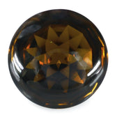 WHISKY QUARTZ BUFFTOP CONCAVE STEP CUT BACK ROUND (DES#47) 15MM 10.85 Cts.