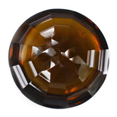 WHISKY QUARTZ BUFFTOP CONCAVE STEP CUT BACK ROUND (DES#47) 15MM 10.85 Cts.