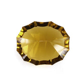 WHISKY QUARTZ CONCAVE NINETY CUT OVAL (DES#51) 12X10MM 4.58 Cts.