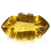 WHISKY QUARTZ BUFFTOP FISH CARVED BACK MARQUISE (DES#111) 20X11.50MM 10.25 Cts.