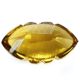 WHISKY QUARTZ BUFFTOP FISH CARVED BACK MARQUISE (DES#111) 20X11.50MM 10.25 Cts.