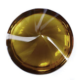 WHISKY QUARTZ BUFFTOP ROUND WITH TWISTED CONCAVE (DES#31) 15MM 10.85 Cts.