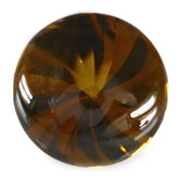 WHISKY QUARTZ BUFFTOP ROUND WITH TWISTED CONCAVE (DES#31) 15MM 11.26 Cts.