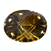 WHISKY QUARTZ FLAT BUFFTOP SUPPER BUBBLE OVAL (DES#115) 20X15MM 14.78 Cts.