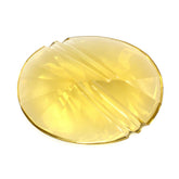 WHISKY QUARTZ FLAT BUFFTOP LIGHTENING OVAL (DES#114) 20X15MM 13.55 Cts.