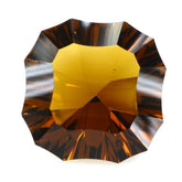 WHISKY QUARTZ CONCAVE CUT CUSHION NINETY CUT (DES#22) 15MM 12.13 Cts.