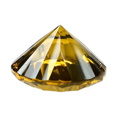 WHISKY QUARTZ CONCAVE SPLENDOR CUT ROUND (DES#74) 15MM 10.13 Cts.