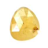 YELLOW SAPPHIRE ROSE CUT BRIOLETTE IRREGULAR& TRILLIONISH 13X11MM 5.78 Cts.