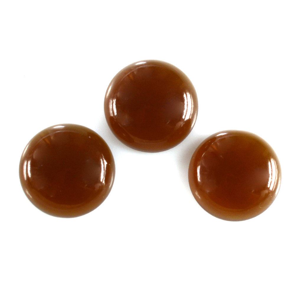 AMBER (BROWN) ROUND CAB 13MM 2.51 Cts.