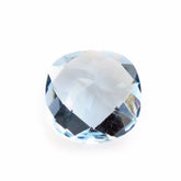 AQUAMARINE CHECKER CUT CUSHION (A++) 6MM 0.82 Cts.